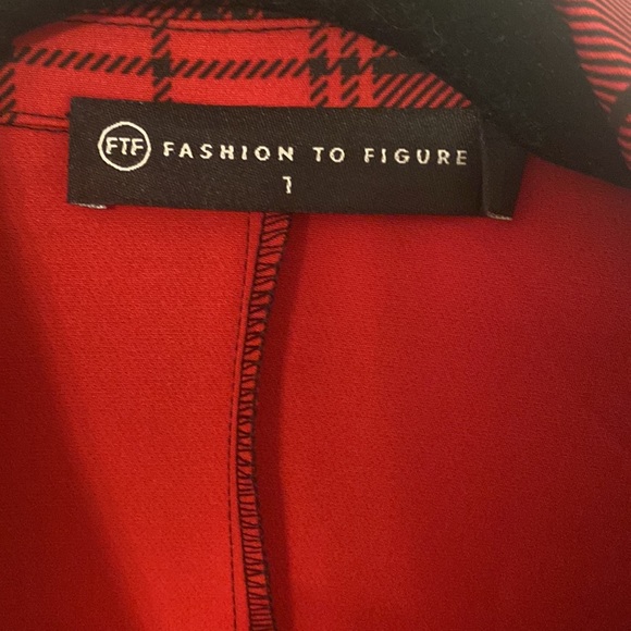 Fashion to Figure Buffalo plaid Blazer sz 1 NWOT - Picture 5 of 6